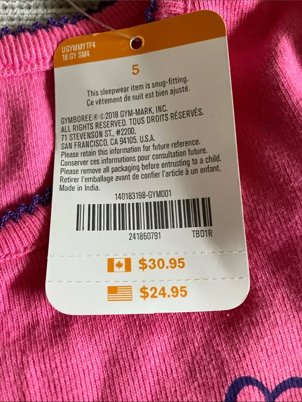 Gymboree Pink Graphic Tee & Navy Heart Pocket Tee size 5.